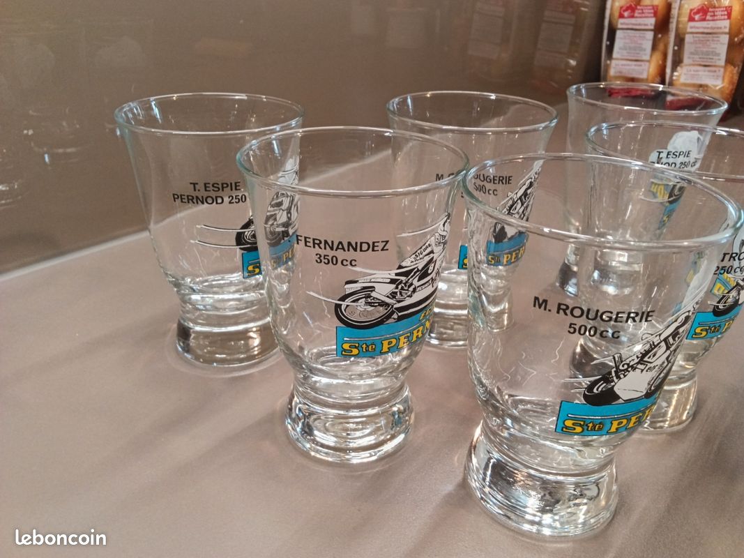 Lot De 6 Anciens Verres A Bière Fischer