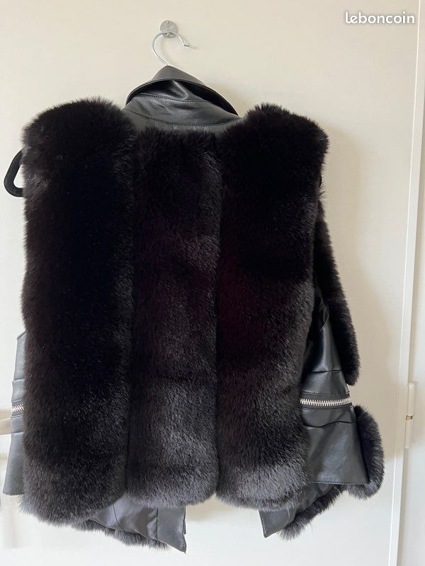 Blouson sans manche fausse fourrure T.M (image 3)