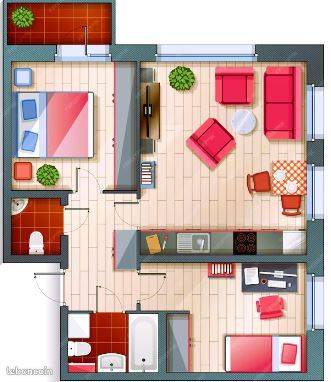 Appartement 2 pièces 42 m² · à Corbeil-Essonnes · 42 m² · 1 100 €/mois