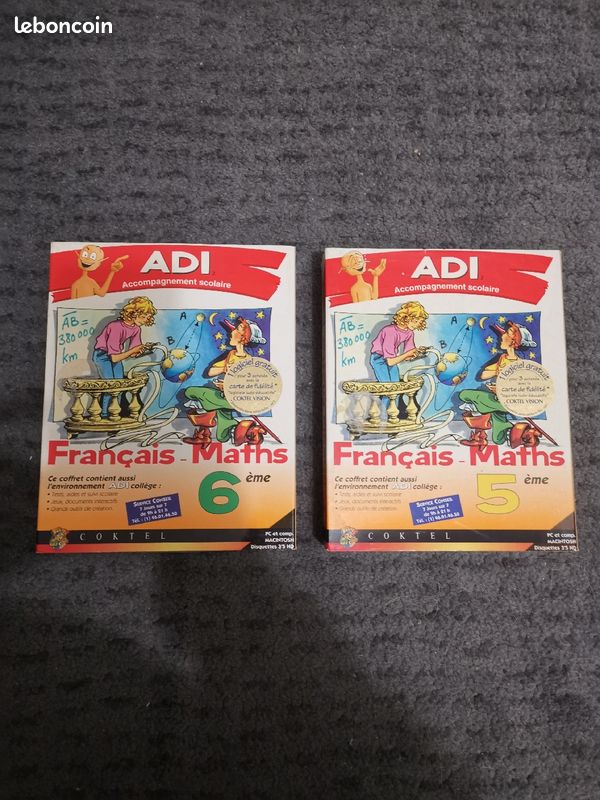 Adibou 6 et et 5 ème français math pc et mac (image 1)