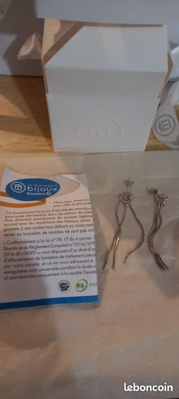 Boucles d'oreilles argents neuves pour Noël (image 2)