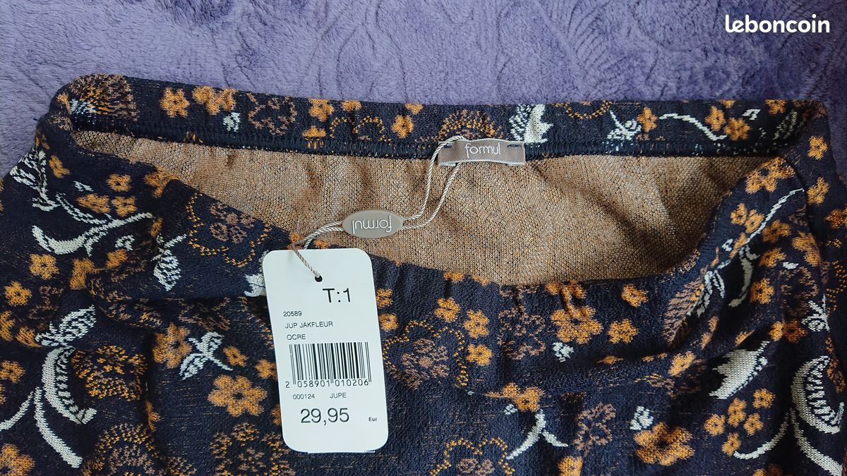 Jupe Jakfleur ocre marque "Formul" neuve, Taille 1 (34/36) (image 9)