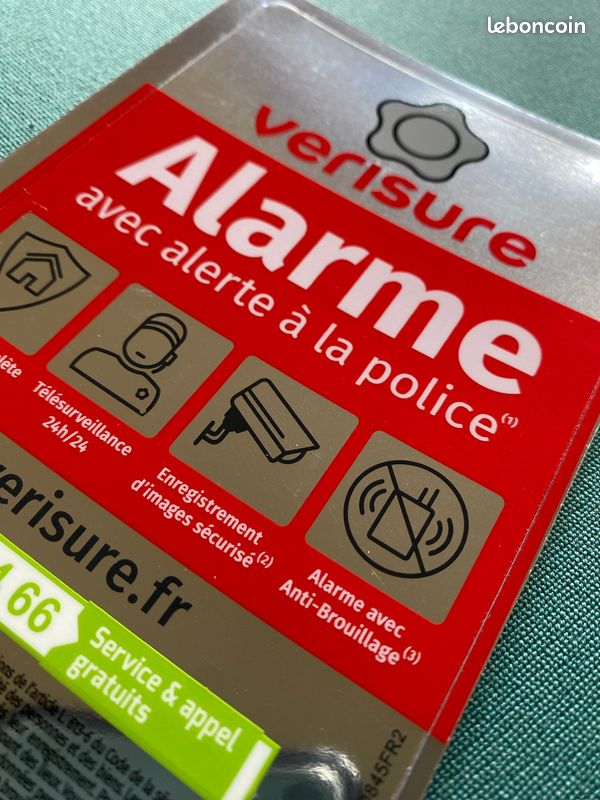 Autocollant Verisure Alarme Modèle 2025 - 15x9.5cm - Double Face - Neuf