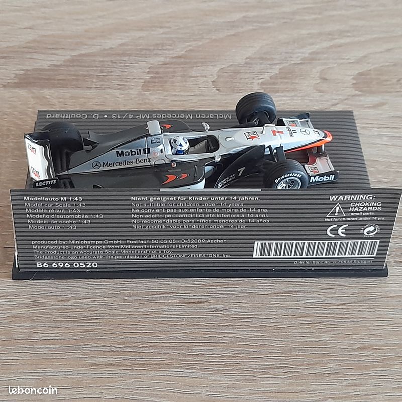 VOITURE 1/43 F1 McLAREN MERCEDES MP4/12 DAVID