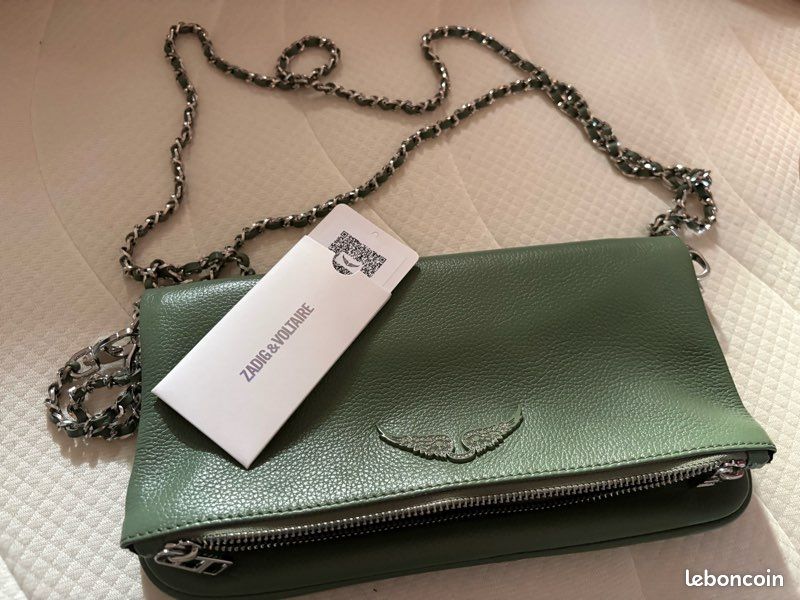 Superbe Sac Zadig & Voltaire cuir vert neuf (image 2)
