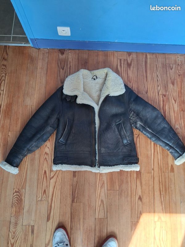 Blouson bombardier mouton retourné (image 1)