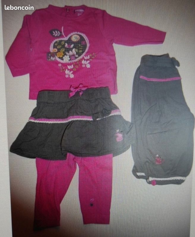Lot ou détaillé vêtement bébé fille 6mois été ou hiver caro07380 (image 9)