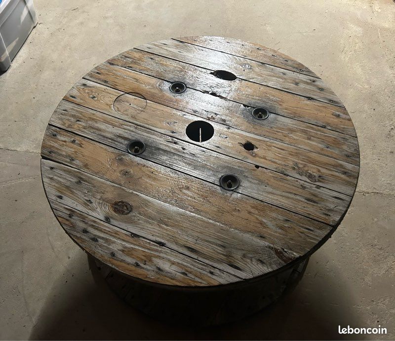 Touret bois diamètre 90cm (image 3)