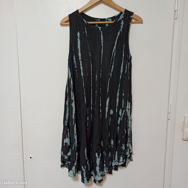 Robe tye and dye bleu marine et bleu clair (image 4)