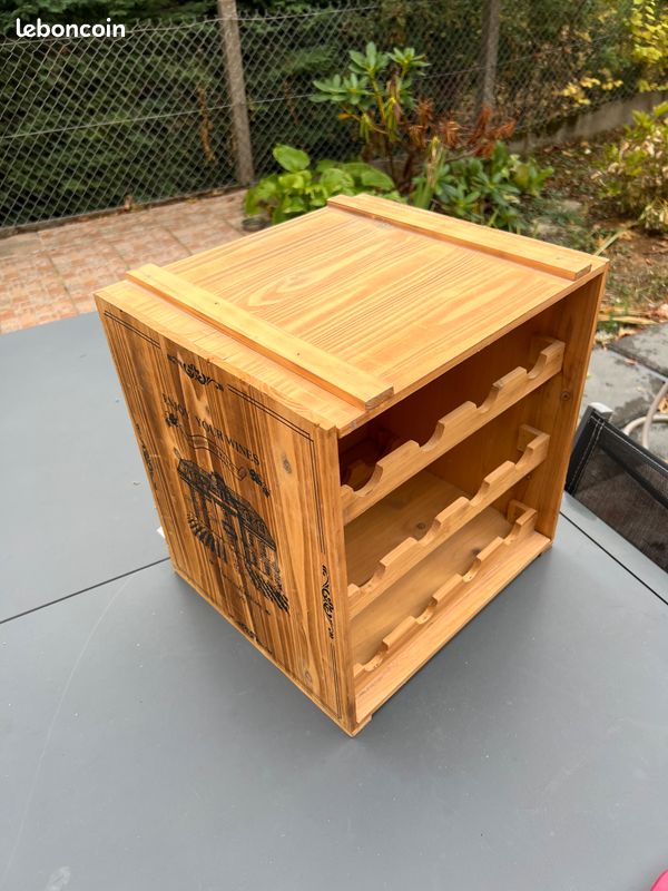 Meuble bois à bouteilles (image 3)