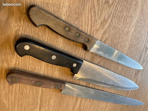 Lot De 4 Couteaux Vintage Hull En Acier Inoxydable Plaqué Or 23 Carats - NEUF