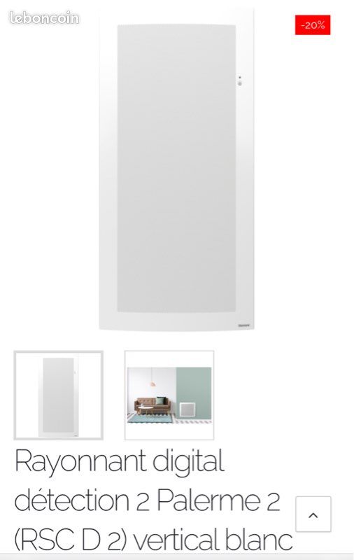 Radiateur Thermor vertical 1500w (image 2)
