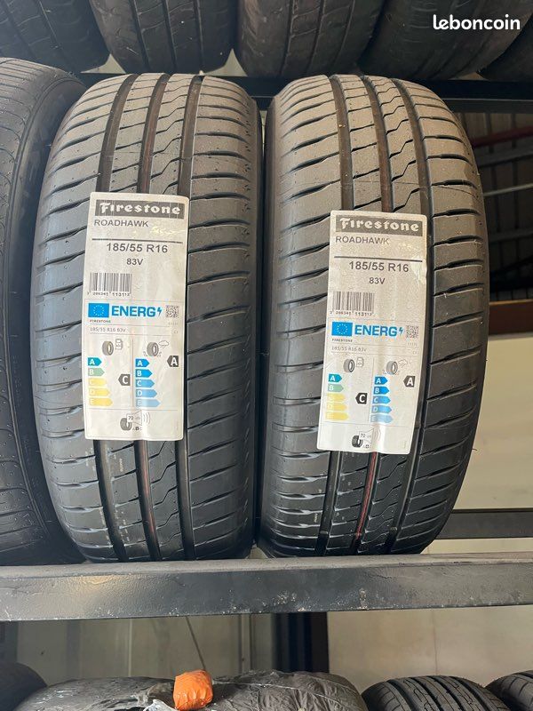 2 pneus 185 55 R16 83V Firestone (image 1)