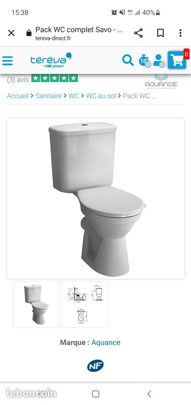 Toilette et lavabo neuf (image 2)