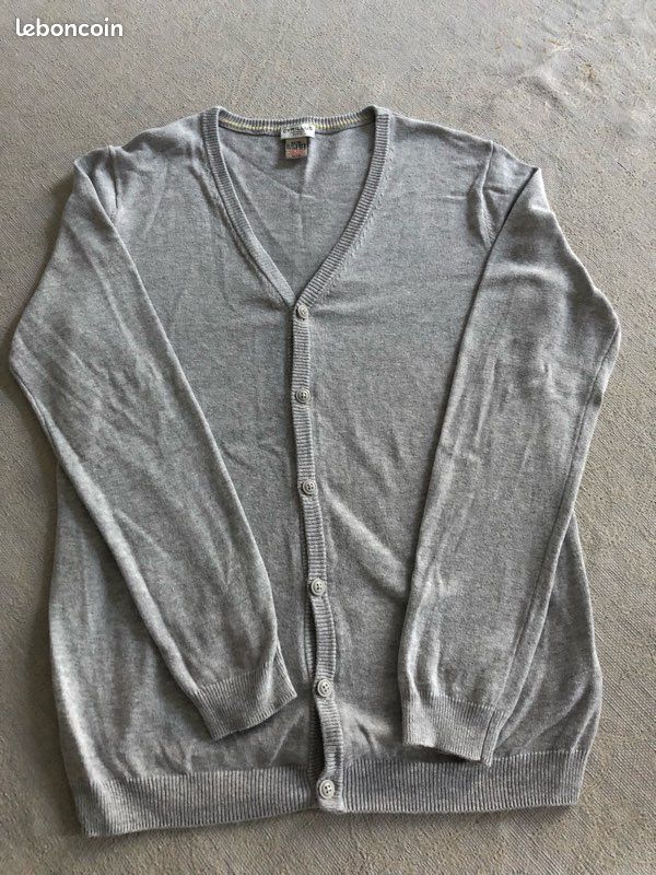 Gilet garçon gris (image 1)