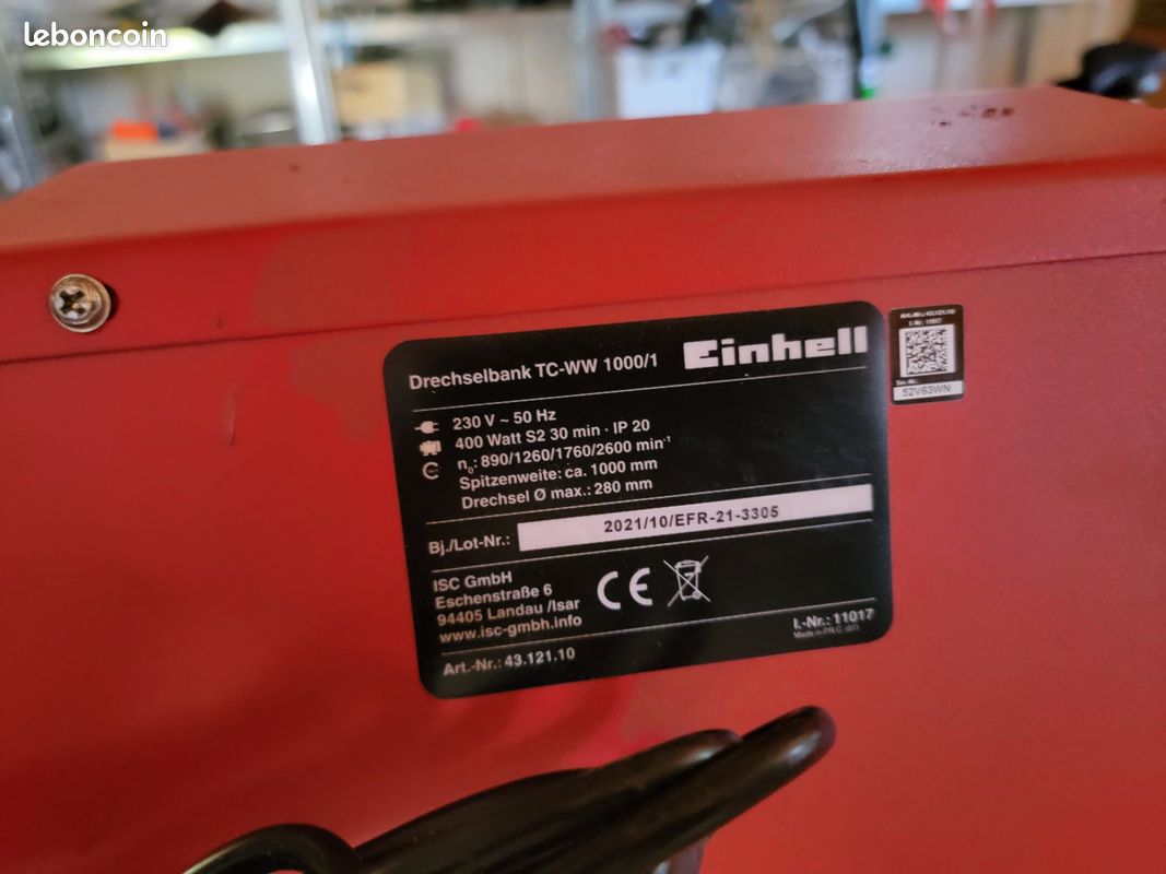 Tour a bois Einhell TC www 1000/1 (image 2)