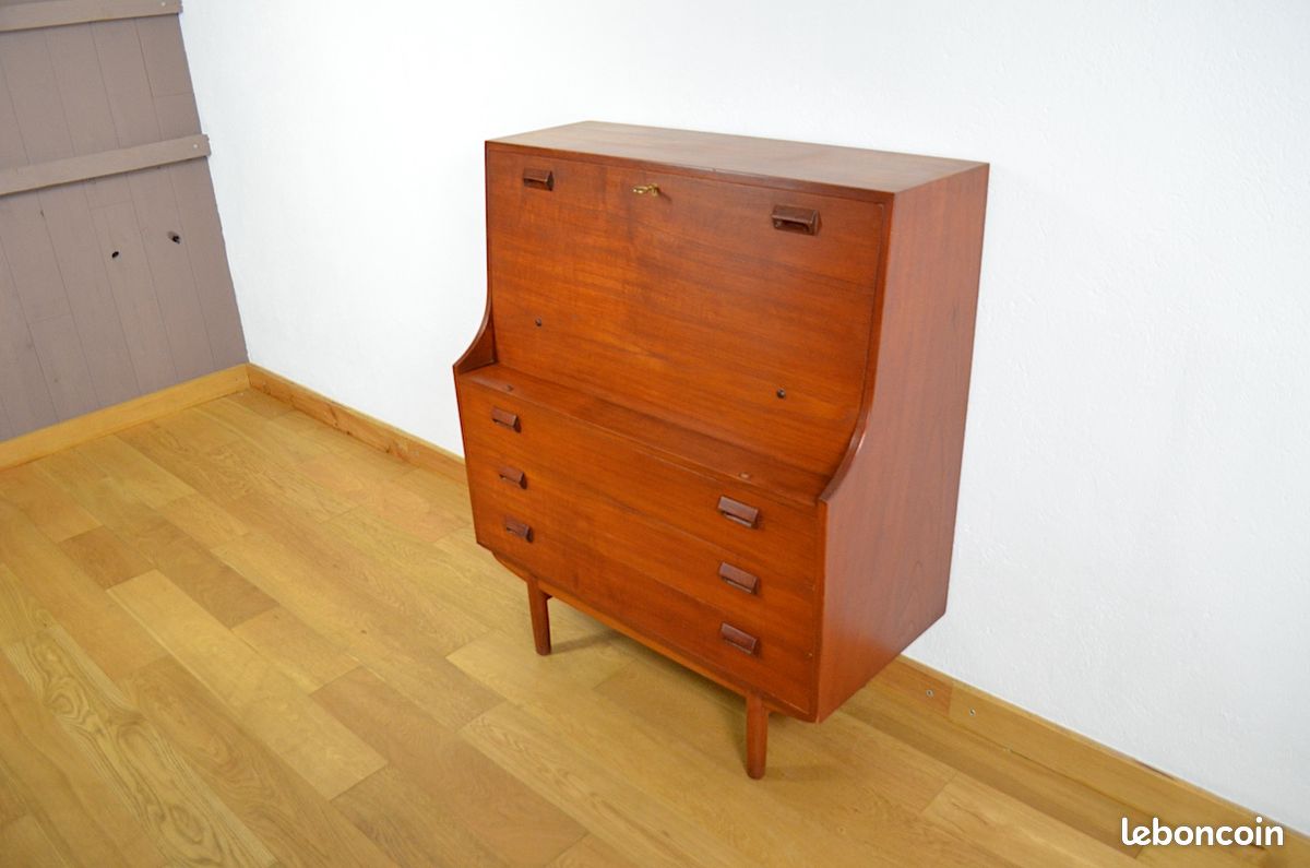 Secrétaire Danois de Borge Mogensen Édition Soborg Mobler Design Scandinave Vintage 1960 (image 4)