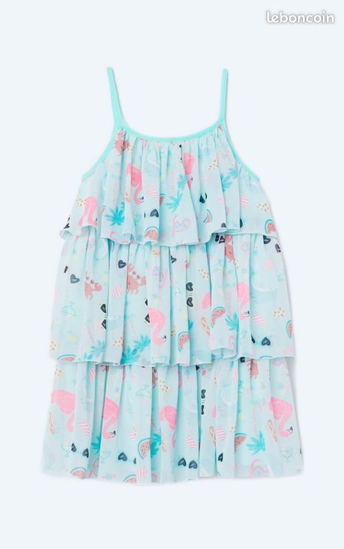 Robe Fille Robe En Coton Liberty H&m Robe Volant Robe Enfant