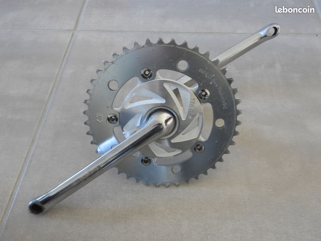 Manivelles BMX Vintage Sugino Super Maxy 170mm - Argent - Old School Années 70/80