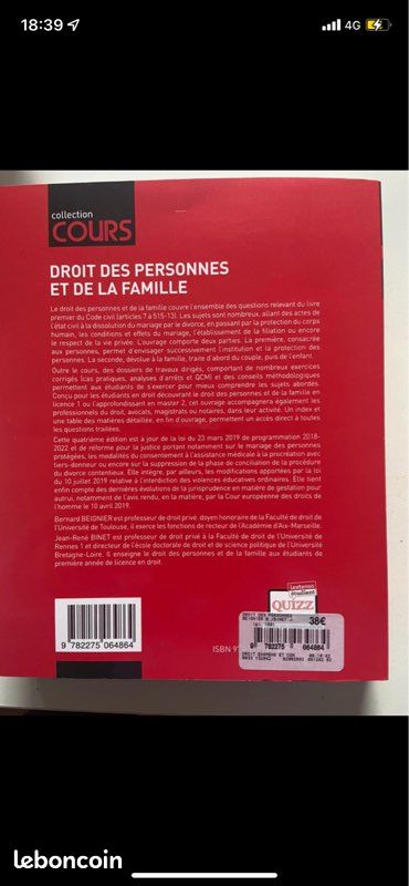 Livre droit , droit des personnes et de la famille (image 3)