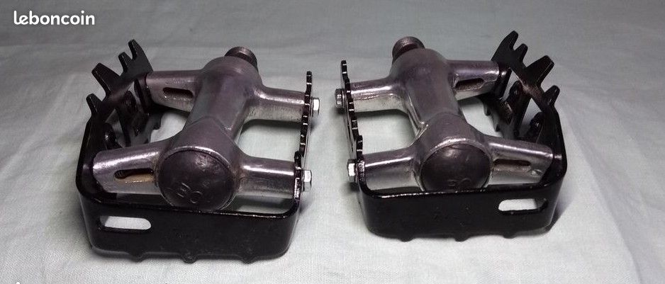 Paires de pédales vélo aluminium 9/16" - VTT VTC Ville Vintage Vélotaf (image 3)