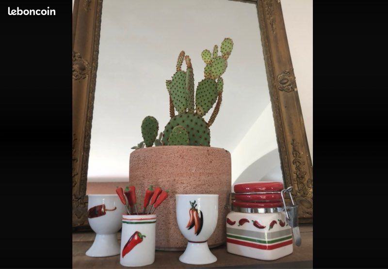 Lot De 2 Petites Décorations Céramique Biscuit Sud-Ouest - Piments à Peindre