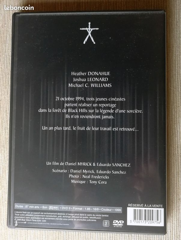 DVD Le projet blair witch excellent état (comme neuf) (image 2)