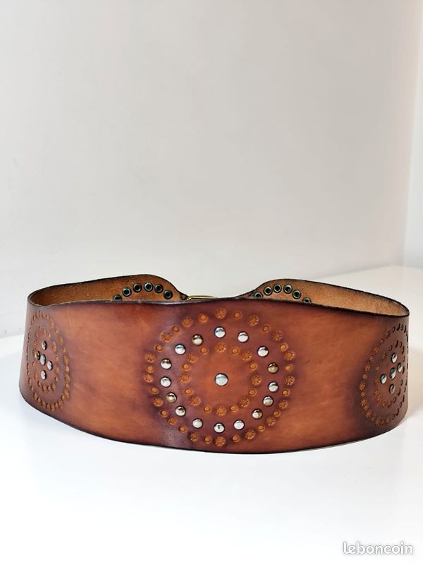 Lot De 10 Ceintures Vintage Femme Années 80/90 - Cuir Et Stretch Coloris Multiples