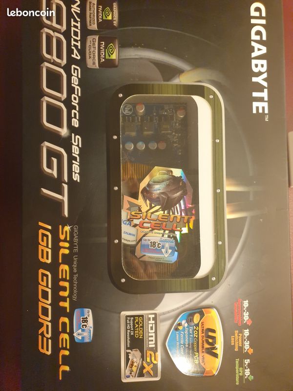 Gigabyte Nvidia Geforce 9800 GT Silent Cell 1gb/256bit (image 1)