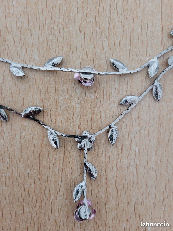Parure De Bijoux Strass Collier Bracelet Boucles D'oreilles - Occasion, Acier Inoxydable