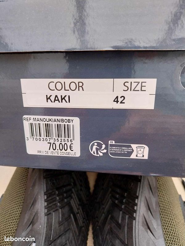Basket homme neuve taille 42 marque MANOUKIAN couleur kaki (image 6)