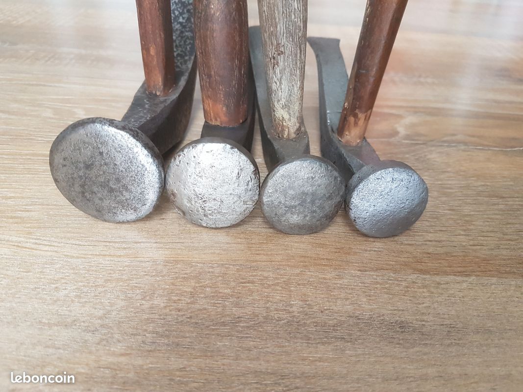 Marteau à Battre De Cordonnier Ancien - Acier Forgé - France - 25 Cm - Outil Vintage De Métier