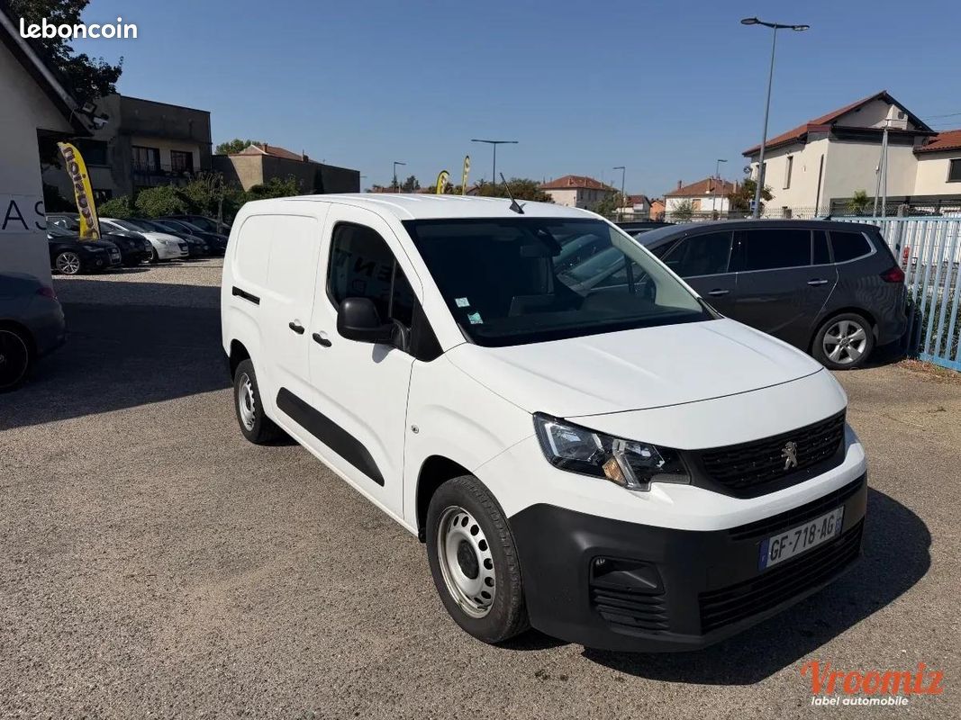 Peugeot Partner Vu FOURGON LONG 950kg Blue-HDI 100 CH Clim GPS 2022 TVA RÉCUPÉRABLE 8490 TTC (image 3)