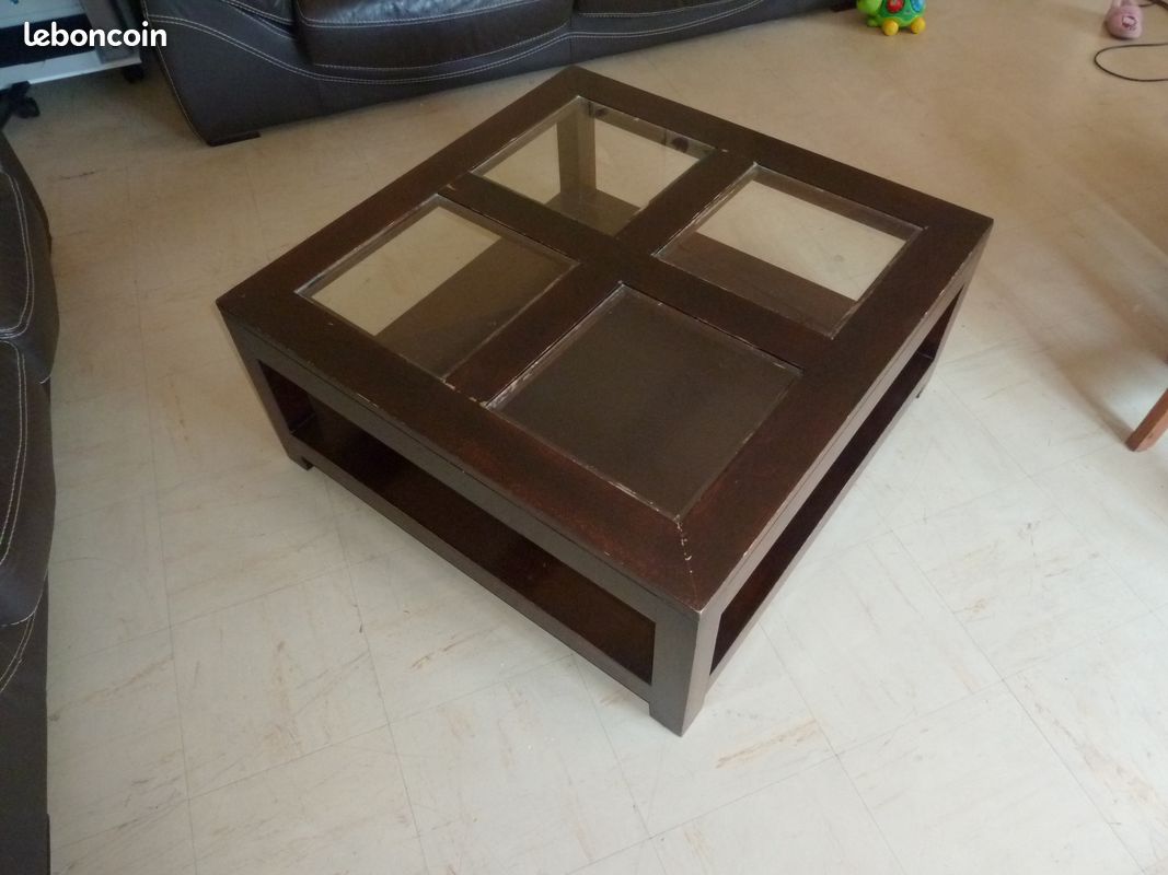 Table basse wenge massif carre tbe (image 2)