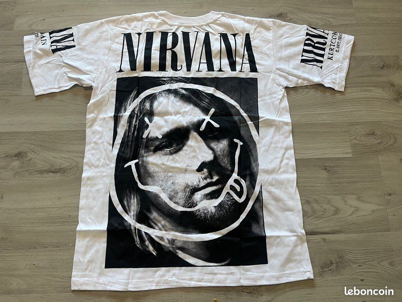 T-shirt Vintage Commémoratif Nirvana Kurt Cobain - Occasion Taille XL