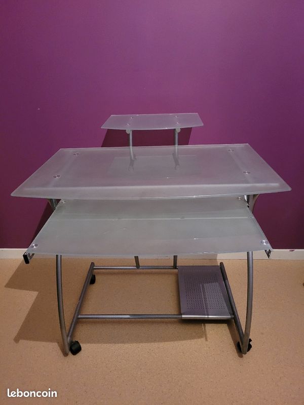 Bureau simple en verre (image 3)