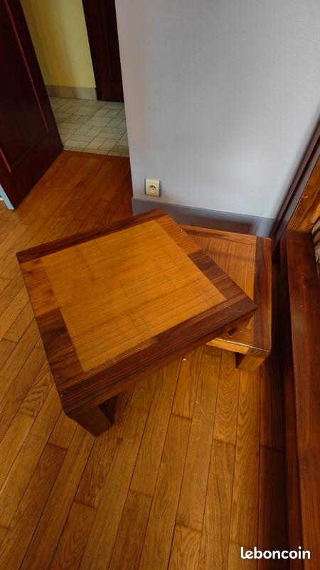 Lit 160x200 palissandre La Maison Coloniale + 2 tables de chevet + 1 table basse (image 7)