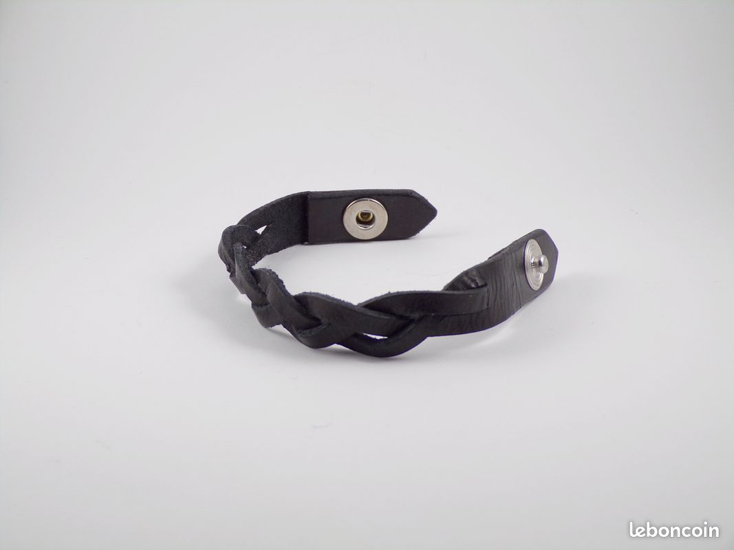 Bracelets tressé en cuir 3 brins (image 4)
