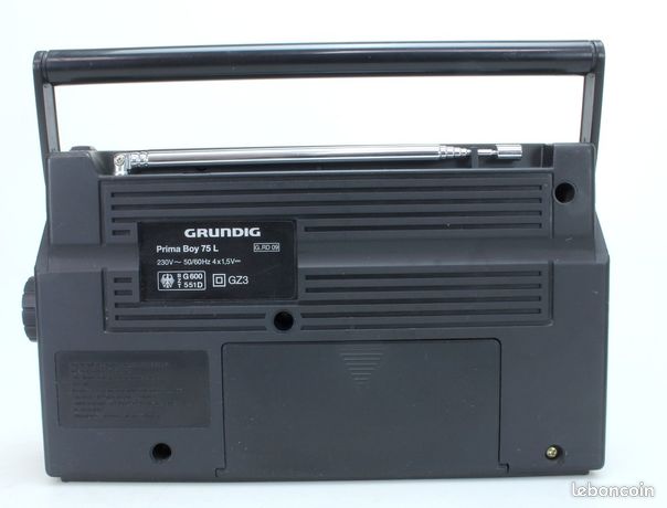 Radio Grundig Prima Boy 75 L - FM/LW/MW, Grise, Fonctionnement Garanti 6 Mois