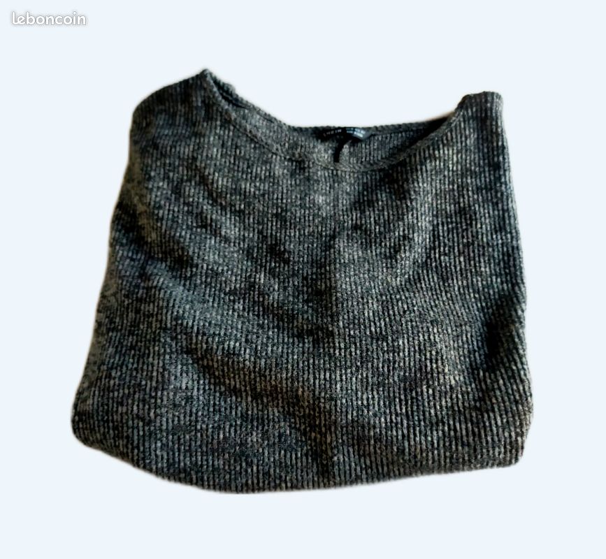 Pull tout doux gris fille XS (image 1)