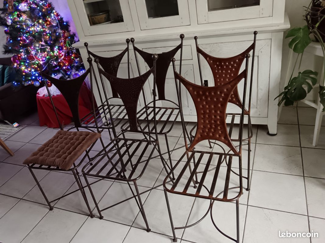 Chaises en fer forgé (image 1)