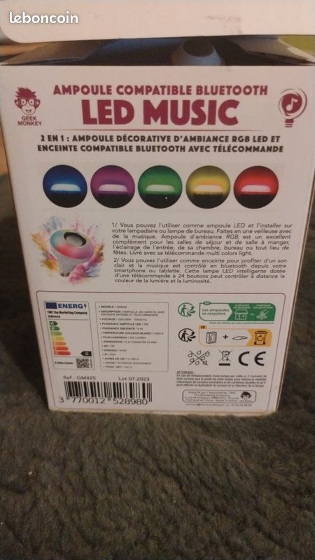 Ampoule compatible bluetooth LED musical (image 2)