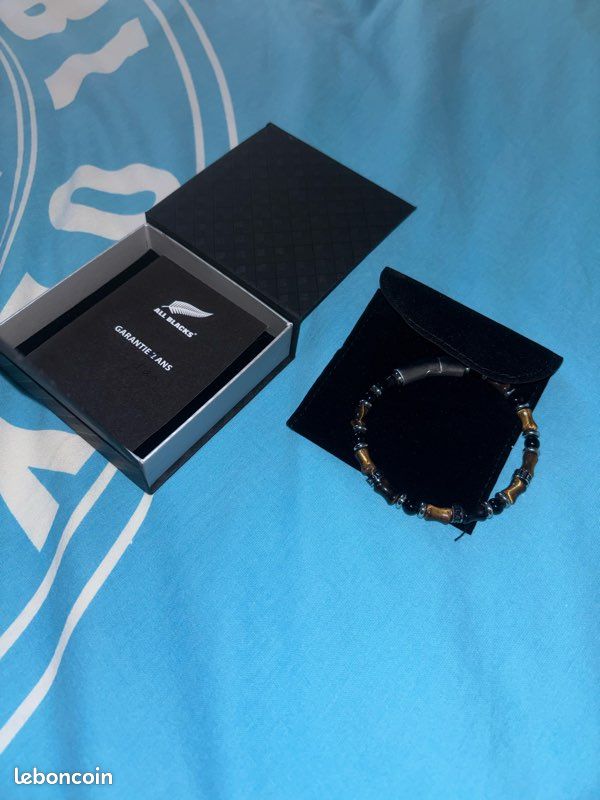 Bracelet All Blacks Homme acier et nylon 682398