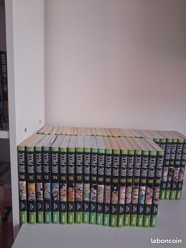 Manga One Piece lot de 46 tome tome 1 à 15 + 21 26 27 28 31 à 36 + 38 62 et 70 à 90 sans le 83 et 84 (image 2)