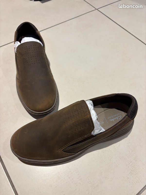 Clarks Craftwell Free – Cuir marron – T. 42,5 – Neuves (image 5)