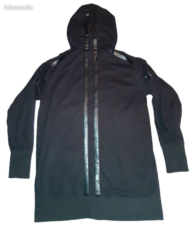 Manteau Long Gothique Homme Gothicana By EMP - 100% Coton, Noir, Boutons Croix Métal - Style Rock Et Streetwear