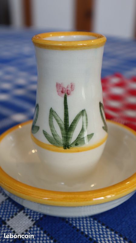 Bougeoir à Thé En Poterie Peint à La Main – Motifs Géométriques Bohèmes – Rouge – Fait Main Inde