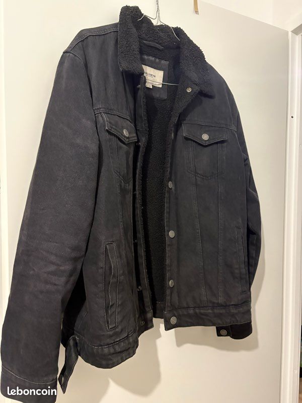 Veste noir pull and bear (image 3)