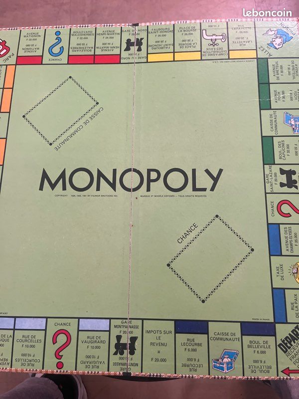 Ancien Jeu Monopoly Version 1936/1961 Par Miro - Jeu De Société Vintage Collection