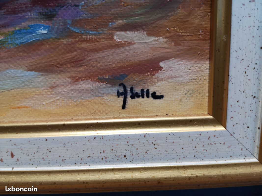 Huile sur toile – Port de Barfleur (Normandie) par Annick Boulanger Selle (image 4)